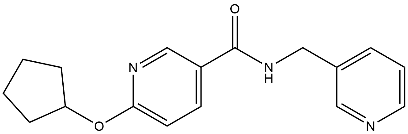 6-(Cyclopentyloxy)-N-(3-pyridinylmethyl)-3-pyridinecarboxamide Struktur