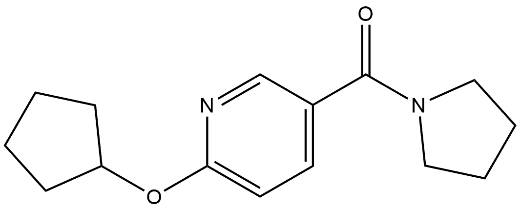 6-(Cyclopentyloxy)-3-pyridinyl]-1-pyrrolidinylmethanone Structure