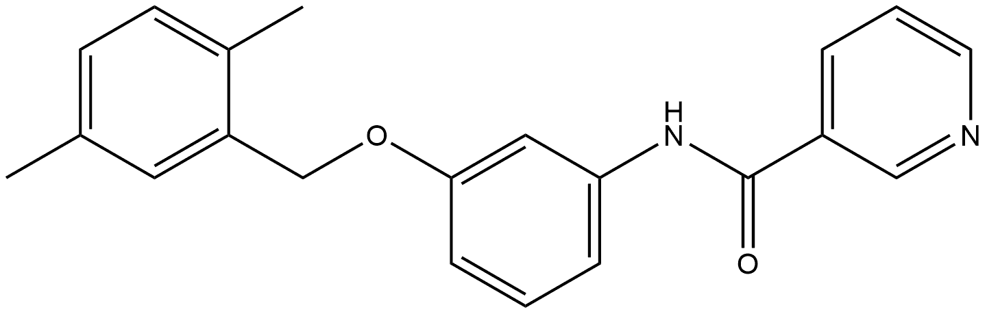 N-[3-[(2,5-Dimethylphenyl)methoxy]phenyl]-3-pyridinecarboxamide 结构式