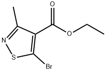 4-Isothiazolecarboxylic acid, 5-bromo-3-methyl-, ethyl ester 化学構造式