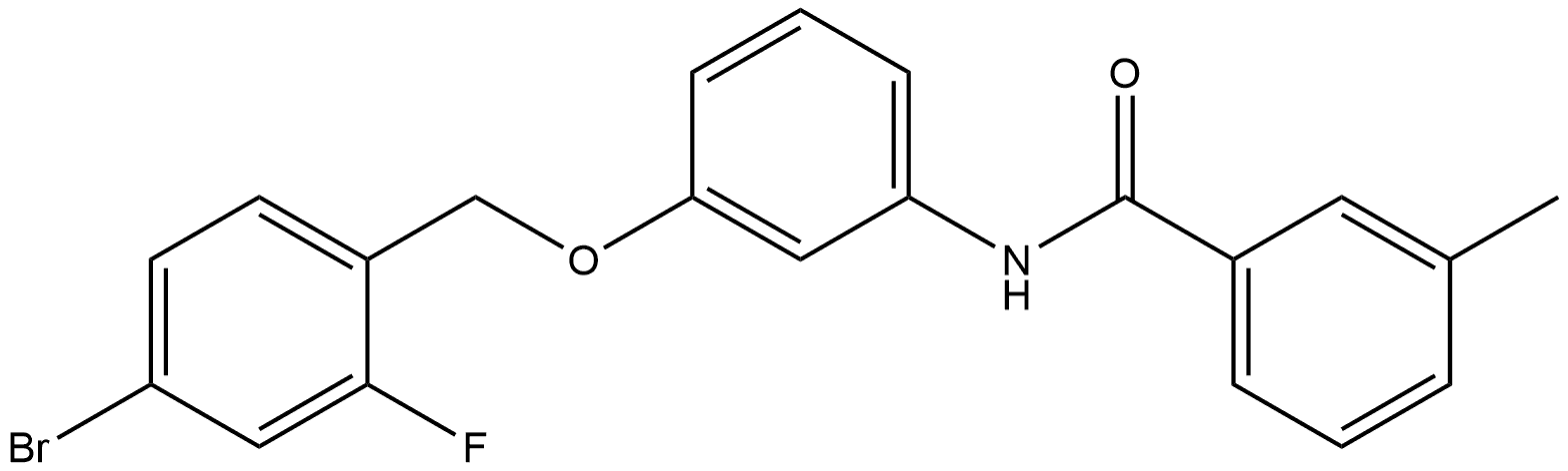 N-[3-[(4-Bromo-2-fluorophenyl)methoxy]phenyl]-3-methylbenzamide 结构式