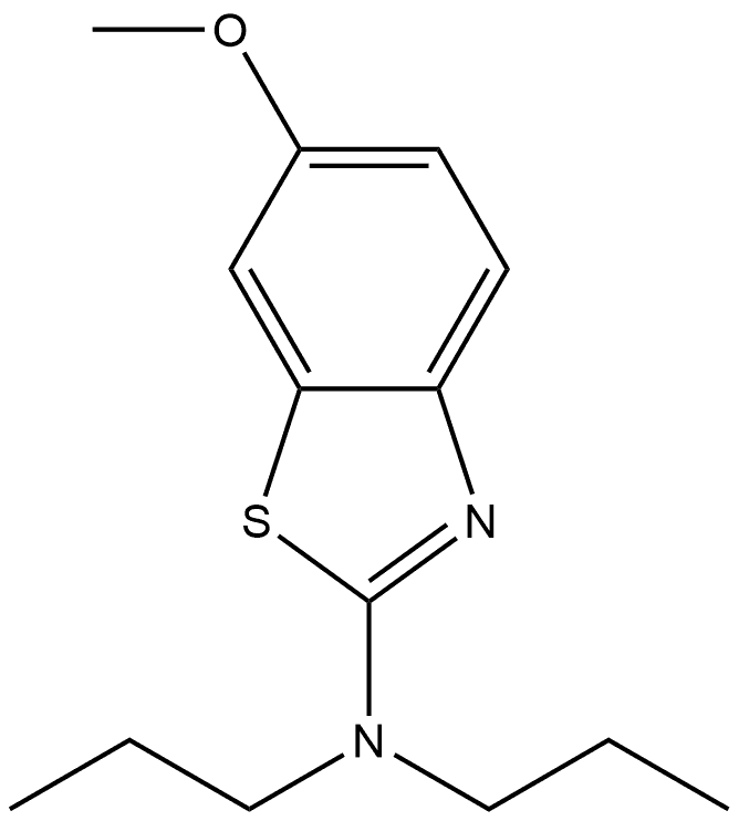 6-Methoxy-N,N-dipropyl-2-benzothiazolamine 结构式