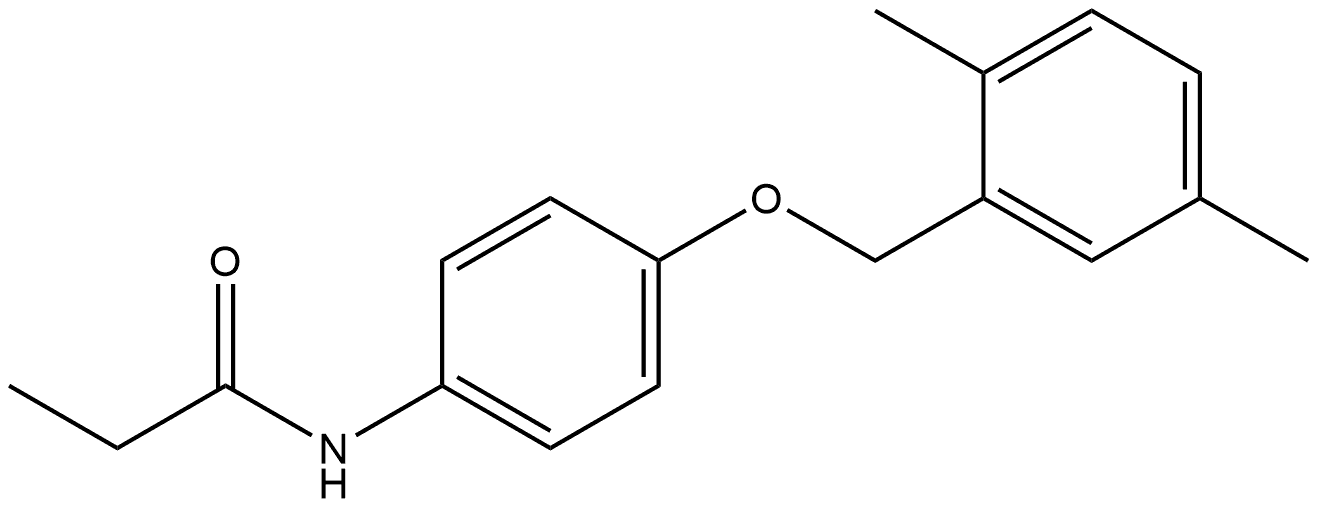 N-[4-[(2,5-Dimethylphenyl)methoxy]phenyl]propanamide Struktur