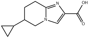 Imidazo[1,2-a]pyridine-2-carboxylic acid, 6-cyclopropyl-5,6,7,8-tetrahydro- Structure