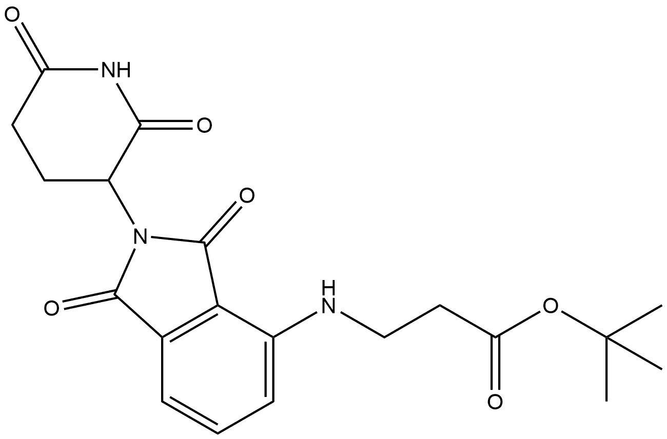 β-Alanine, N-[2-(2,6-dioxo-3-piperidinyl)-2,3-dihydro-1,3-dioxo-1H-isoindol-4-yl]-, 1,1-dimethylethyl ester Struktur