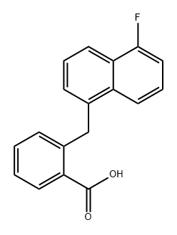 Benzoic acid, 2-[(5-fluoro-1-naphthalenyl)methyl]- Structure