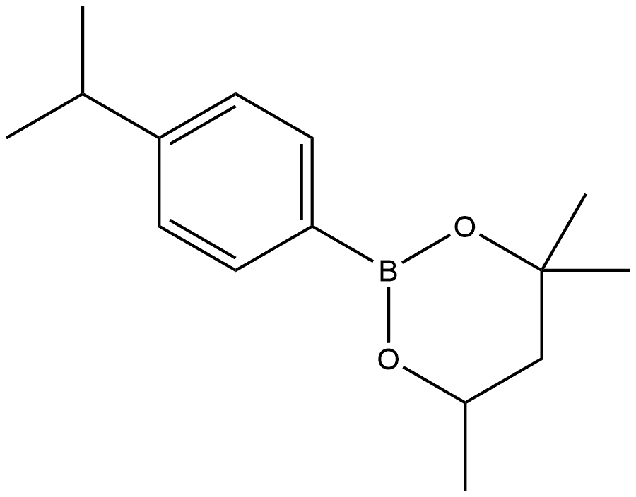 4,4,6-Trimethyl-2-[4-(1-methylethyl)phenyl]-1,3,2-dioxaborinane 化学構造式