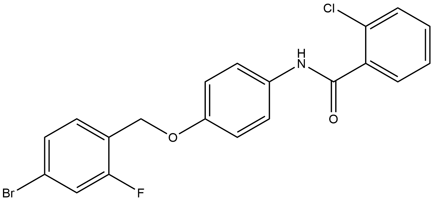 N-[4-[(4-Bromo-2-fluorophenyl)methoxy]phenyl]-2-chlorobenzamide 结构式