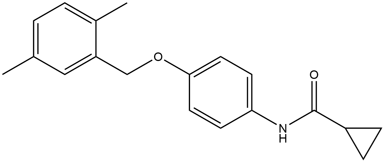 N-[4-[(2,5-Dimethylphenyl)methoxy]phenyl]cyclopropanecarboxamide Structure