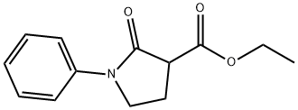 3-Pyrrolidinecarboxylic acid, 2-oxo-1-phenyl-, ethyl ester Struktur