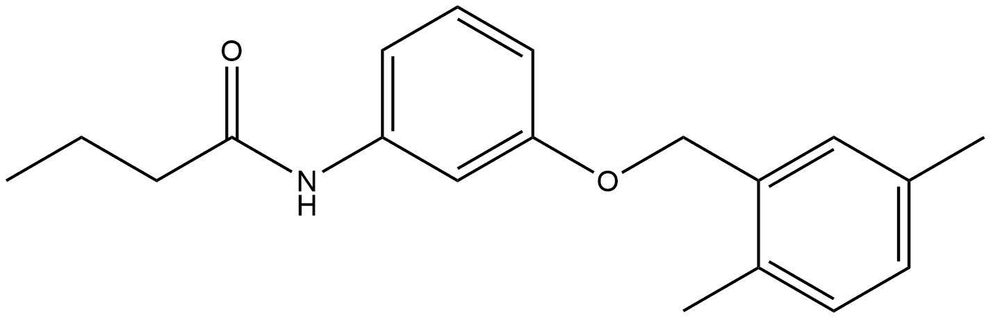 N-[3-[(2,5-Dimethylphenyl)methoxy]phenyl]butanamide Structure