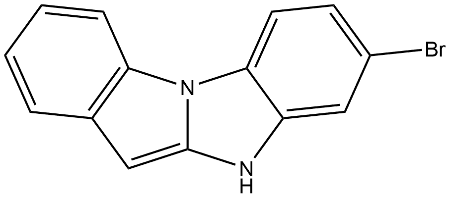 8-溴-10H-吲哚并[1,2-A]苯并咪唑, 2345630-18-2, 结构式