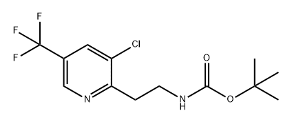 (2-(3-氯-5-(三氟甲基)吡啶-2-基)乙基)氨基甲酸叔丁酯 结构式