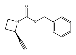 1-Azetidinecarboxylic acid, 2-ethynyl-, phenylmethyl ester, (2R)- Structure