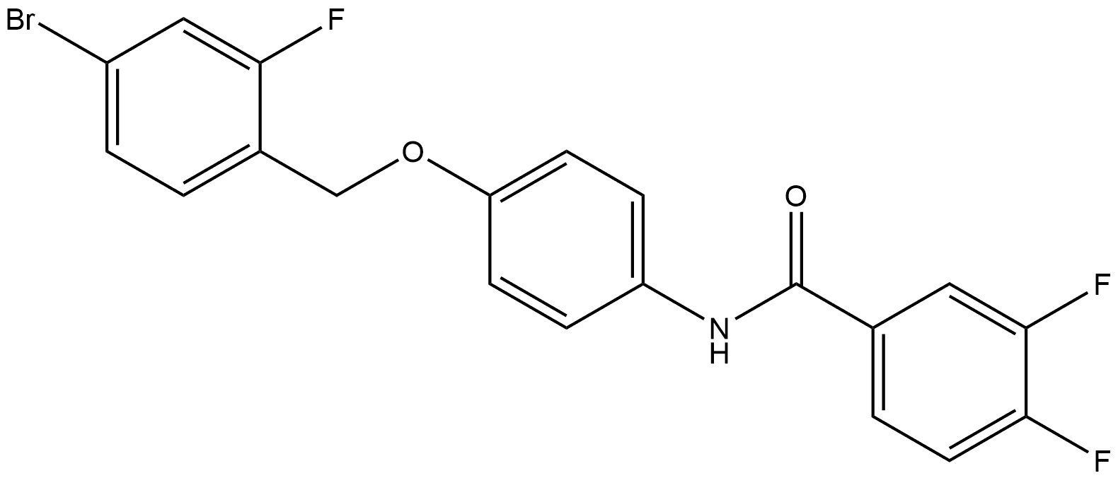 N-[4-[(4-Bromo-2-fluorophenyl)methoxy]phenyl]-3,4-difluorobenzamide 结构式