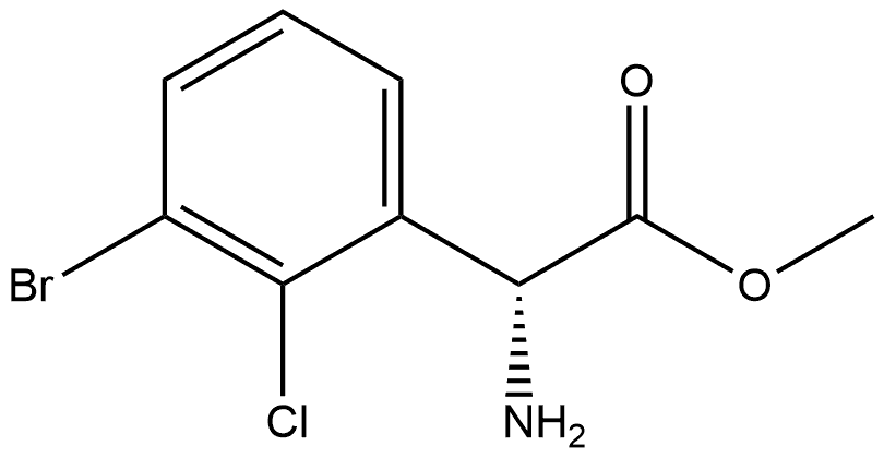 methyl (R)-2-amino-2-(3-bromo-2-chlorophenyl)acetate Struktur