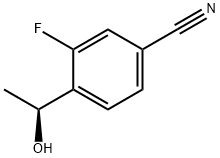 Benzonitrile, 3-fluoro-4-[(1S)-1-hydroxyethyl]- 化学構造式