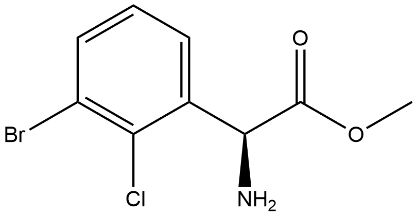 methyl (S)-2-amino-2-(3-bromo-2-chlorophenyl)acetate,2348342-67-4,结构式