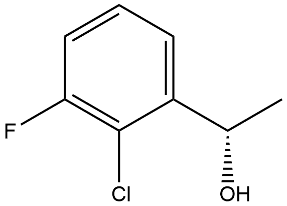 Benzenemethanol, 2-chloro-3-fluoro-α-methyl-, (αS)- Struktur