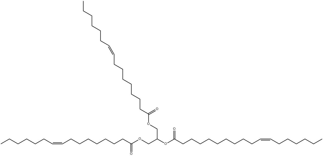 11-Octadecenoic acid, 2-[[(9Z)-1-oxo-9-hexadecen-1-yl]oxy]-1-[[[(9Z)-1-oxo-9-hexadecen-1-yl]oxy]methyl]ethyl ester, (11Z)- Structure