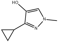3-环丙基-1-甲基-1H-吡唑-4-醇, 2348513-20-0, 结构式