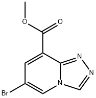 6-溴-[1,2,4]三唑并[4,3-A]吡啶-8-羧酸甲酯 结构式