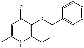 4(1H)-Pyridinone, 2-(hydroxymethyl)-6-methyl-3-(phenylmethoxy)- Struktur