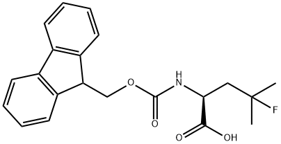 FMOC-L-2-氨基-4-氟-4-甲基戊酸 结构式