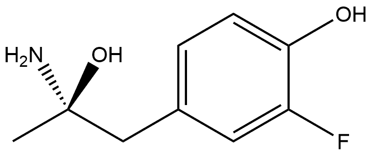 (R)-4-(2-amino-3-hydroxypropyl)-2-fluorophenol 结构式