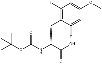 (2R)-2-{[(tert-butoxy)carbonyl]amino}-3-(2,6-difluoro-4-methoxyphenyl)propanoic acid 结构式
