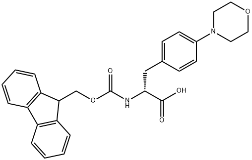 N-Fmoc-4-(4-morpholinyl)-D-phenylalanine 结构式