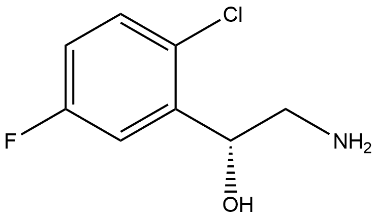 (R)-2-amino-1-(2-chloro-5-fluorophenyl)ethan-1-ol 结构式