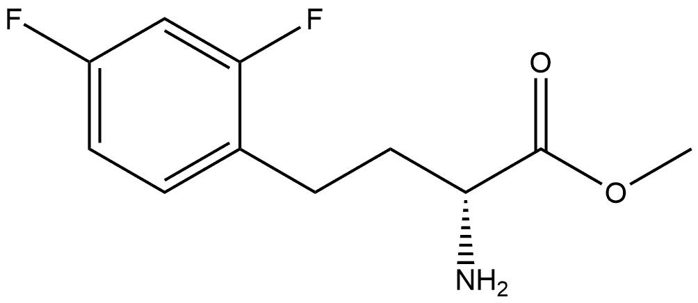 methyl (R)-2-amino-4-(2,4-difluorophenyl)butanoate,2349551-26-2,结构式