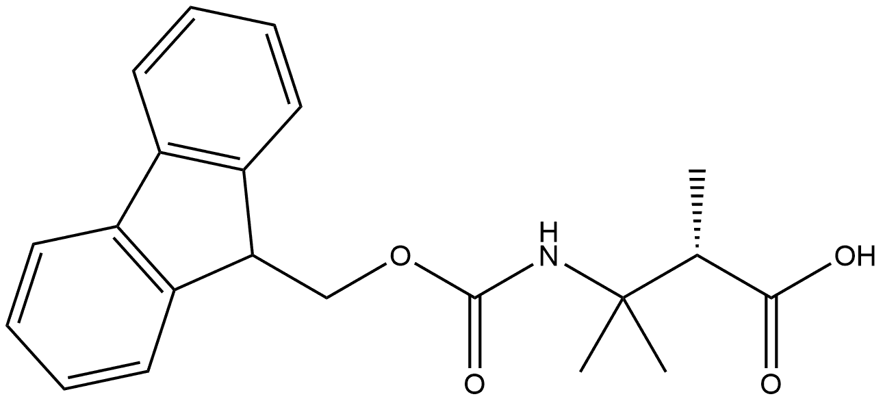 (2S)-Fmoc-β-Val(2-Me)-OH Structure