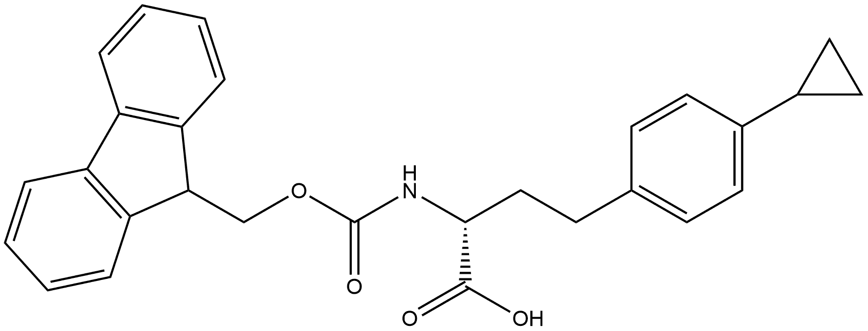 N-Fmoc-4-cyclopropyl-D-homophenylalanine Structure