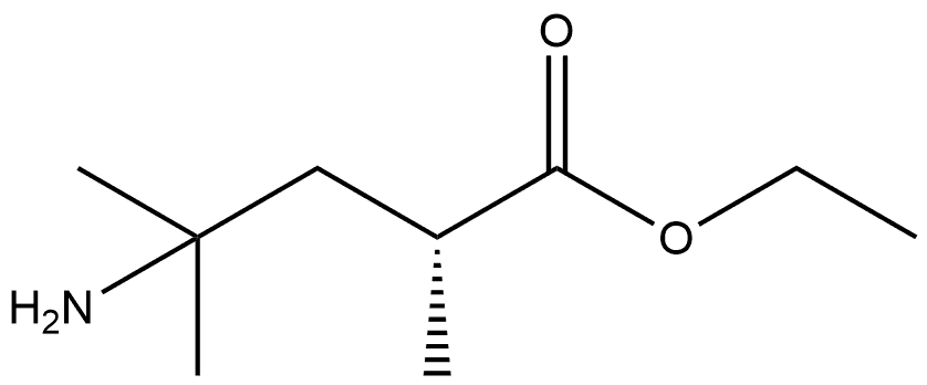 ethyl (R)-4-amino-2,4-dimethylpentanoate 化学構造式
