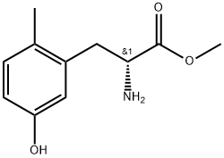 (R)-2-amino-3-(5-hydroxy-2-methylphenyl)propanate 结构式