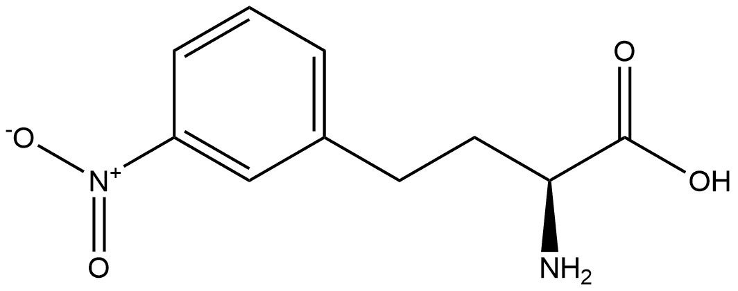 Benzenebutanoic acid, α-amino-3-nitro-, (αS)- Structure