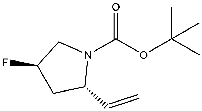 (2S,4R)-N-Boc-4-fluoro-2-ethylene pyrrolidine Structure