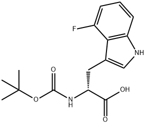 N-Boc-4-fluoro-D-tryptophan Structure