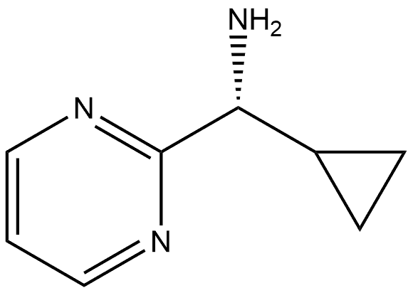 2-Pyrimidinemethanamine, α-cyclopropyl-, (αR)- Struktur