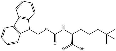 Heptanoic acid, 2-[[(9H-fluoren-9-ylmethoxy)carbonyl]amino]-6,6-dimethyl-, (2S)- Structure