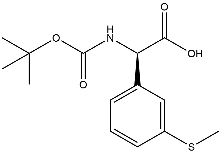 (R)-2-((tert-butoxycarbonyl)amino)-2-(3-(methylthio)phenyl)acetic acid Structure