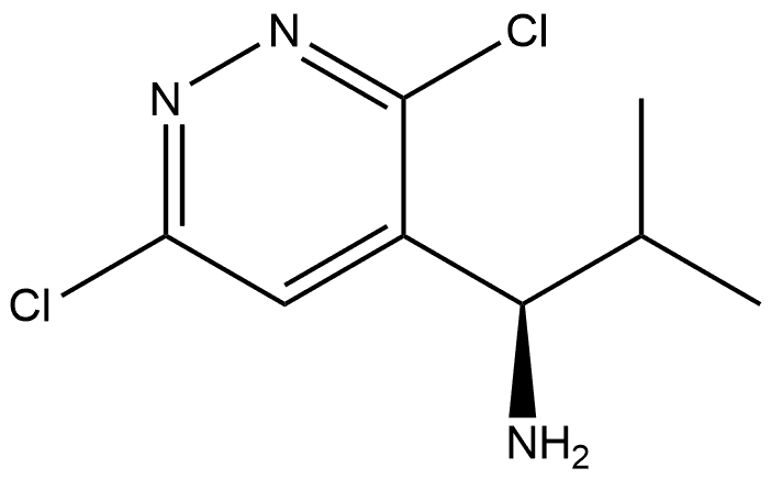 (R)-1-(3,6-dichloropyridazin-4-yl)-2-methylpropan-1-amine 结构式