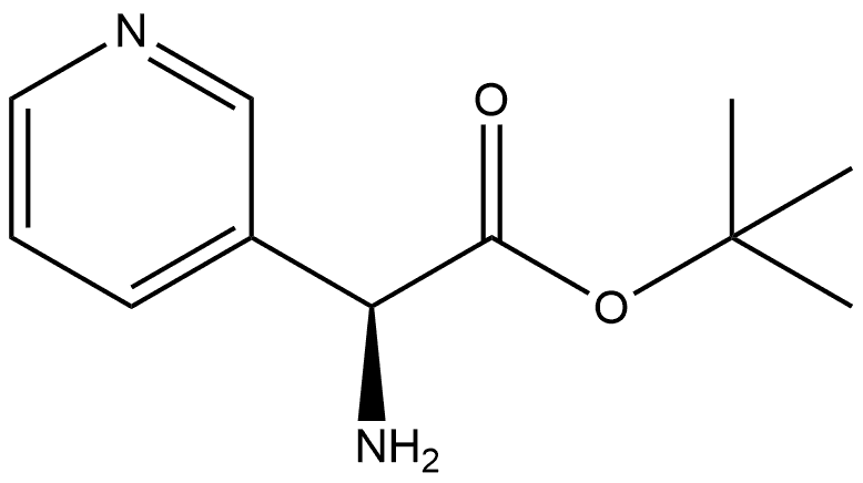 (S)-Pyridin-3-yl-glycine tert-butyl ester 结构式