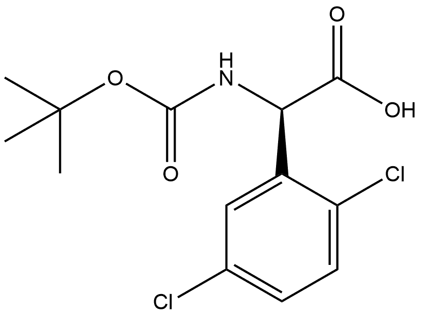 (R)-2-((tert-butoxycarbonyl)amino)-2-(2,5-dichlorophenyl)acetic acid Structure