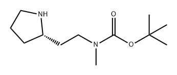 Carbamic acid, N-methyl-N-[2-(2S)-2-pyrrolidinylethyl]-, 1,1-dimethylethyl ester 化学構造式