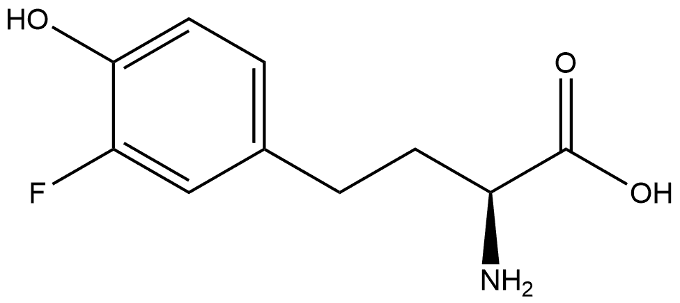 Benzenebutanoic acid, α-amino-3-fluoro-4-hydroxy-, (αS)- 化学構造式