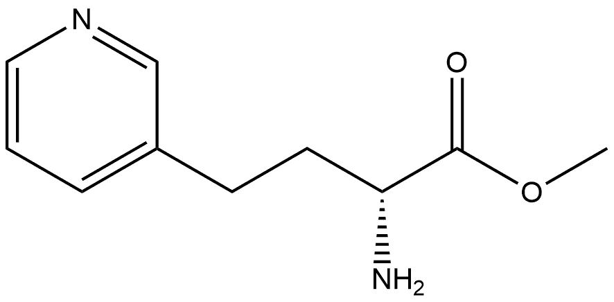 methyl (R)-2-amino-4-(pyridin-3-yl)butanoate 结构式