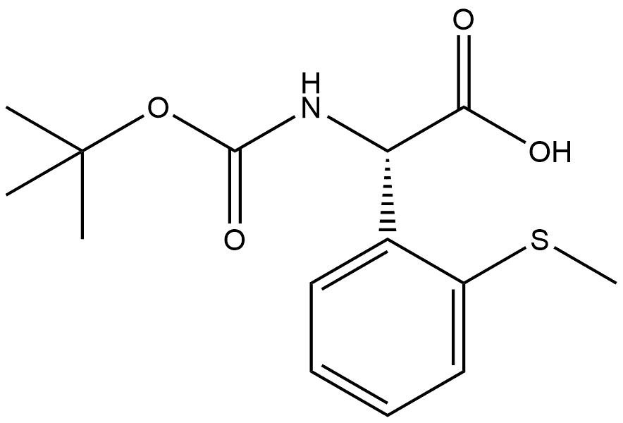 (S)-2-((tert-butoxycarbonyl)amino)-2-(2-(methylthio)phenyl)acetic acid Structure